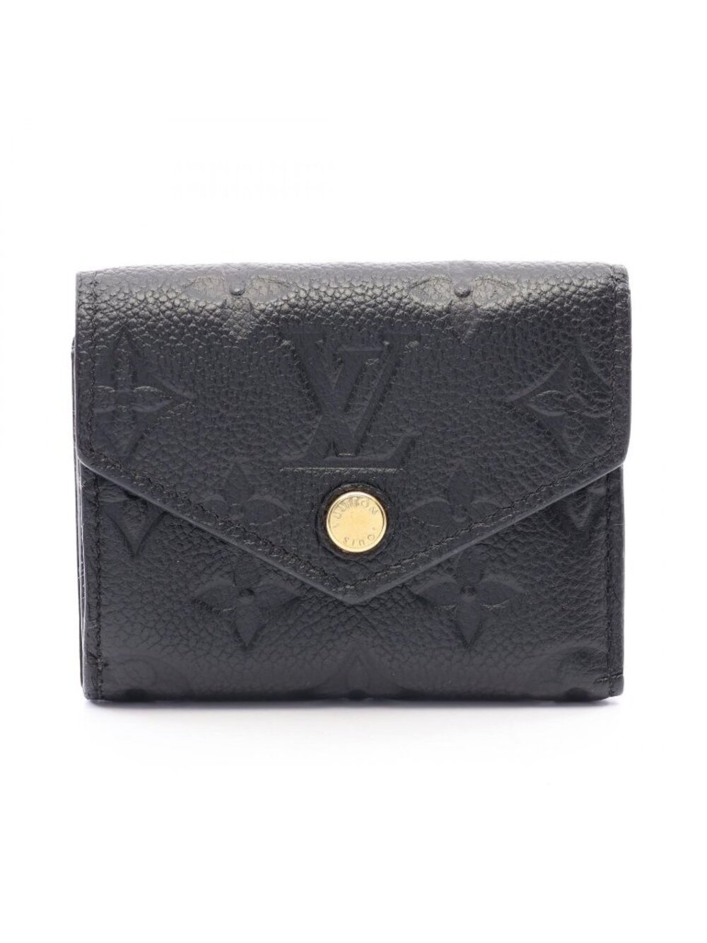 Louis Vuitton Trifold Wallet Portefeuille Zoe Monogram Empreinte Noir Leathere
